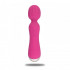 Vibratore Tipo Massaggiatore Ricaricabile in Silicone Rosa 22 x 5 cm. - 1