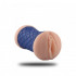 Masturbatore doppio a forma di vagina e ano in TPR blu e puro silicone - 0