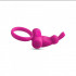 Anello Fallico Vibrante in Puro Silicone Rosa con Rabbit - 1