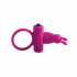 Anello Fallico Vibrante in Puro Silicone Rosa con Rabbit - 3