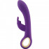 Vibratore Rabbit Riscaldante con Motore Doppio Ricaricabile USB in Silicone 19 x 3,3 cm. - 0