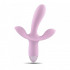 Vibratore Triplo Ricaricabile in Puro Silicone 20,5 x 3,5 cm. - 0