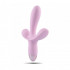 Vibratore Triplo Ricaricabile in Puro Silicone 20,5 x 3,5 cm. - 1