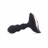 Stimolatore Prostata in Puro Silicone Nero con Rilievi 12 x 3 cm. - 1