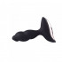 Vibratore Anale in Puro Silicone Nero con Rilievi a Spirale 13 x 3,1 cm. - 1