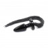 Cuneo Anale con Coda-Frustino Nero 7 x 3,5 cm. - 2