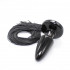 Cuneo Anale con Coda-Frustino Nero 7 x 3,5 cm. - 3
