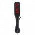 Sculacciatore Doppio in Ecopelle Nero con Scritta Slave - 0