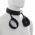 Collare con Cinghia Blocca Polsi in Tessuto e Strappo - 1