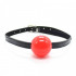 Gag Ball Rossa con Cinturino in Ecopelle Regolabile - 1
