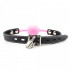 Gag Ball Rosa con Cintura in Ecopelle e Borchie Chiudibile con Lucchetto - 1