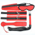 Kit BDSM Rosso Frusta Manette Maschera Collare e Sculacciatore - 1