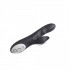 Vibratore Rabbit in Puro Silicone Nero Ricaricabile USB 21 x 3,5 cm. - 5