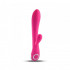 Vibratore Rabbit in Puro Silicone Rosa Ricaricabile USB 22,5 x 4 cm. - 1