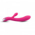 Vibratore Rabbit in Puro Silicone Rosa Ricaricabile USB 22,5 x 4 cm. - 2