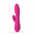 Vibratore Rabbit in Puro Silicone Rosa Ricaricabile USB 18,5 x 3,5 cm. - 3