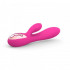 Vibratore Rabbit in Puro Silicone Rosa Ricaricabile USB 18,5 x 3,5 cm. - 2