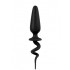 Cuneo Anale con Coda Arricciata in Puro Silicone 15,5 X 2,5 cm. - 0