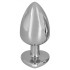 Cuneo Anale Large in Alluminio con Gemma a Forma di Cuore Tipo Diamante 9,4 x 4,1 cm. - 2