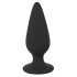 Cuneo Anale in Puro Silicone Nero 7,8 X 2,7 cm. - 0