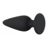 Cuneo Anale in Puro Silicone Nero 7,8 X 2,7 cm. - 1