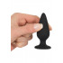 Cuneo Anale in Puro Silicone Nero 7,8 X 2,7 cm. - 2