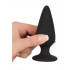 Cuneo Anale in Puro Silicone Nero 10,5 X 3,7 cm. Peso 135 grammi - 3