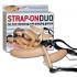 Strap-On Doppio Con 2 Vibratori In Lattice Indossabili Telecomandati 18 x 3,5 e 10 x 3,5 cm. - 0
