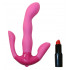 Vibratore Punto G con Stimolatore Clitoride ed Anale in Puro Silicone 18 x 3,5 cm. - 1