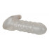Guaina per Pene e Testicoli con Rilievi Stimolanti interni ed Esterni Vibrante + 1,5 cm Lunghezza - 1