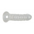 Guaina per Pene e Testicoli con Rilievi Stimolanti interni ed Esterni Vibrante + 1,5 cm Lunghezza - 2