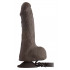 Vibratore Realistico Africano Riscaldato DERMEROTICA in Refined Touch™ 21 X 4,5 cm. - 2