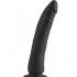 Dildo realistico Silicone E11 19 x 3 cm con Ventosa Nero - 0