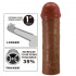 Guaina Fallica Ingrossa Pene Mulatto (+ 2,5 cm Lungh.) e (+ 35% Circonf.) - 3