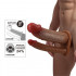 Guaina Fallica Ingrossa Pene Doppia Yairon 17,5x4,2 cm (+4 cm in Lunghezza) e (+ 24% Circonferenza) e Fallo Anale 15x2,5 cm - 2