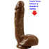 Fallo Realistico Africano con Ventosa ADAMS in Pure Skin® 20 X 5 cm. - 1