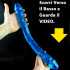 REAL DOUBLE Fallo Blu Trasparente Doppio Morbido e Flessibile 44 X 4 cm. - 2