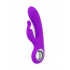 Vibratore Rabbit Viola in Silicone con Pulsazione Ricaricabile USB 10 x 3,5 cm. - 1