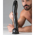 DARK CRYSTAL Bas Dildo BLACK 40 X 6 cm. - 0