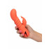 Vibratore Rabbit Ricaricabile USB in Silicone Arancione 11,5 x 3,75 cm. - 6