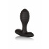 Cuneo Anale da Passeggio in Puro Silicone Nero con Rilievi Ricaricabile USB 8 x 3 cm. - 0