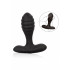 Omaggio Cuneo Anale da Passeggio in Puro Silicone Nero con Rilievi Ricaricabile USB 8 x 3 cm. - 7