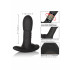 Cuneo Anale da Passeggio in Puro Silicone Nero con Doppio Motore Ricaricabile USB 10 x 3 cm. - 2