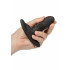 Cuneo Anale da Passeggio in Puro Silicone Nero con Effetto Spinta Ricaricabile USB 9,5 x 3 cm. - 5