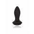 Cuneo Anale in Puro Silicone Nero con Gemma e Vibrazione Ricaricabile USB 9,5 x 3 cm. - 0