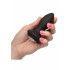 Cuneo Anale in Puro Silicone Nero con Gemma e Vibrazione Ricaricabile USB 9,5 x 3 cm. - 5
