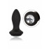 Cuneo Anale in Puro Silicone Nero con Gemma e Vibrazione Ricaricabile USB 9,5 x 3 cm. - 8