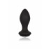 Cuneo Anale in Puro Silicone Nero con Gemma e Vibrazione Ricaricabile USB 10,5 x 3 cm. - 0