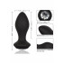 Cuneo Anale in Puro Silicone Nero con Gemma e Vibrazione Ricaricabile USB 10,5 x 3 cm. - 2