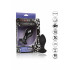 Cuneo Anale in Puro Silicone Nero con Gemma e Vibrazione Ricaricabile USB 10,5 x 3 cm. - 4
